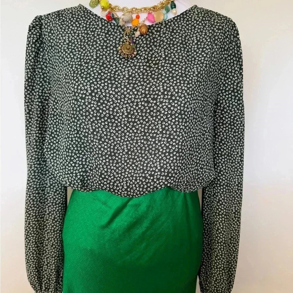 All in Favor Green Polka Dot Mini Blouse (Size L) - Picture 8 of 8